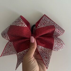 Red cheer bow